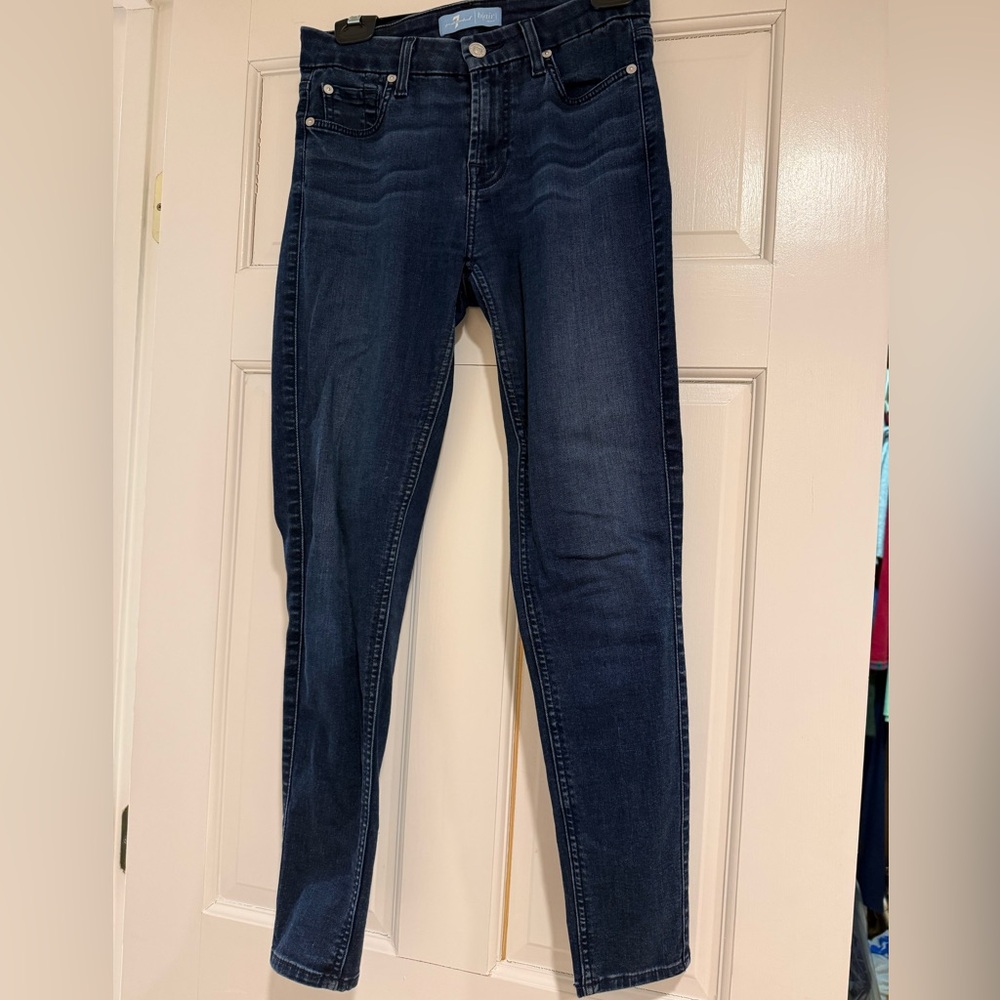 7 For All Mankind Dark Blue Skinny Jeans